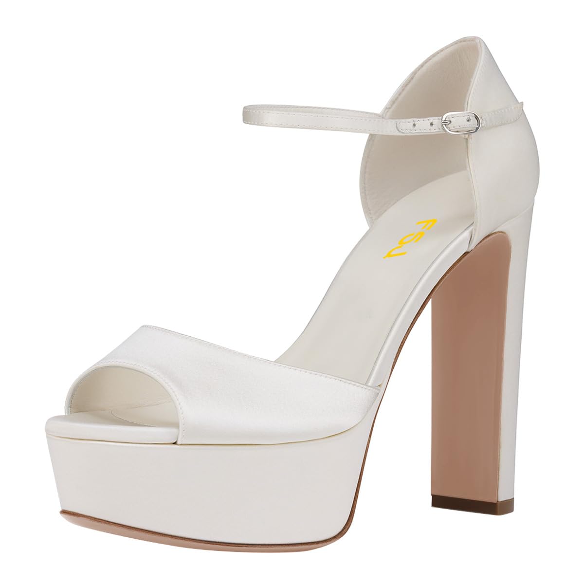 FSJ Women's Classic Chunky Heel Open Toe Ankle Strap Sandals Size 4-16 US