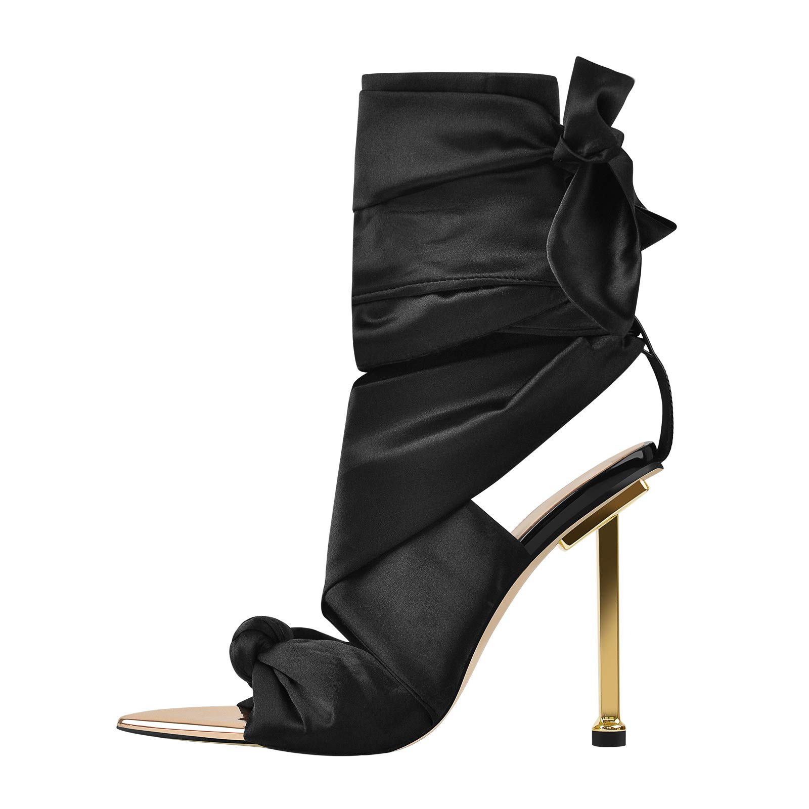 Women's Lace-up Bowknot Stiletto Strap Sandals